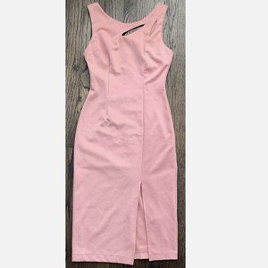Pink Cut Out Front Slit Sheath Dress | Forever21